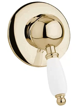 Смеситель CEZARES DIM-02-Bi для душа, встраиваемый, однозахватный, бронза/ручка белая