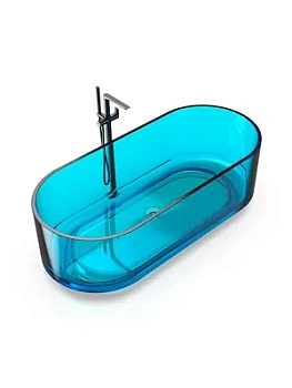 Ванна отдельностоящая Knief Ellipse Shape (1700х750х560) из полимерного материала, цвет: 02 Deepsky Blue, 0700-AL497-02