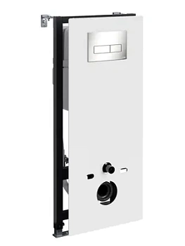 Инсталляция для унитаза WasserKRAFT с клавишей смыва, цвет: никель/белый 20TLT.010.ME.WH.BN03