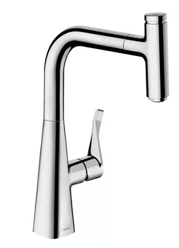 Смеситель Hansgrohe Metris Select M71 для кухни 240 мм вытяжной поворотный излив хром 14857000