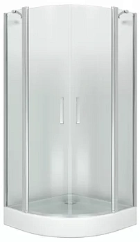 Уголок душевой GOOD DOOR BAS R-80-C-CH (80х80) полукруглый, без поддона