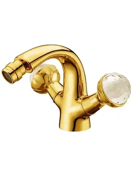 Смеситель Boheme 336 для биде, на 1 отверстие, двухзахватный, золото