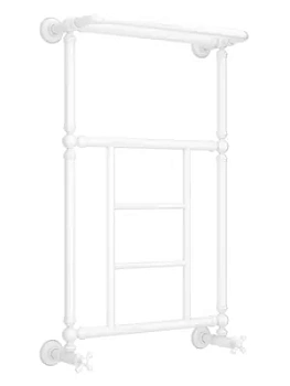 СУНЕРЖА 1452 Полотенцесушитель 860х500 белый, с полкой, нижнее подкл. 12-0282-8650