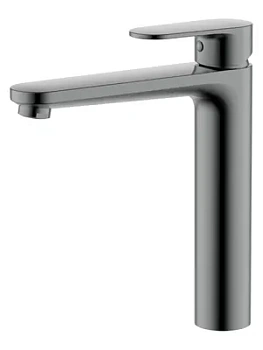 Смеситель для раковины Aquatek AQ1804BGM однозахватный, излив 187мм, б/дон. клап., сталь оруж