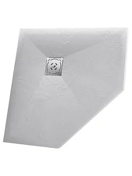 Душевой поддон RGW ST/T-0099W (900х900х25) трапеция, иск. камень, белый 16155099-01