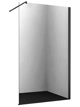 Душевая перегородка WasserKRAFT Abens (900х2000) прозрачное стекло/профиль алюминий черный 20W39