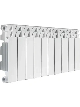 Радиатор биметаллический Fondital Plus 350/100, 10 секций, 1410Ватт, белый