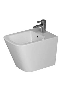 Биде подвесное Ceramicanova 345х485х330мм, отв. под смеситель, крепеж, без д/к, белый CN4010