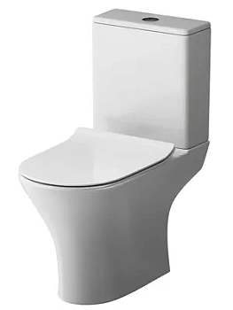 Унитаз-компакт AM.PM 350х770х650 безободковый,антивсплек,сиденье микролифт,белый C748600SC