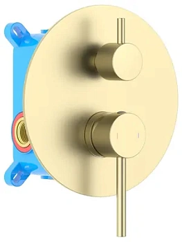 Смеситель для ванны/душа Aquatek AQ1346BG встраиваемый, 2 режима, однозахватный, золото шлиф