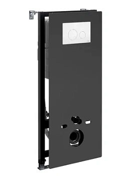 Инсталляция для унитаза WasserKRAFT с клавишей смыва, цвет: белый/черный 20TLT.010.ME.BL.WM02