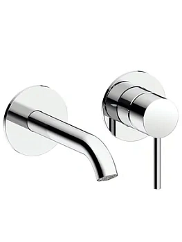 Смеситель для раковины ALMAR настенный, излив 160-185, с регулируемым углом аэратора,цвет хром E210054.CR