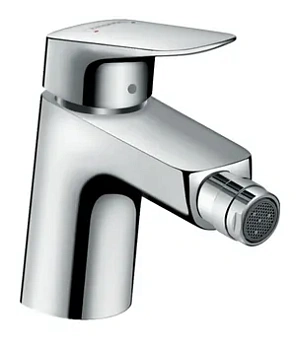 Смеситель Hansgrohe 71204 для биде однозахватный, низкий фиксированный излив, донный клапан