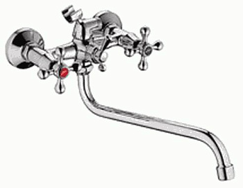 Смеситель Ledeme Н08 настенный, для ванны и душа, с душевой лейкой, хром L2208