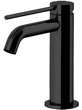 Смеситель GATTONI 9142/91NO для раковины, с донным клапаном, черный матовый