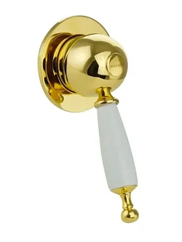 Смеситель для душа Migliore скрытого монтажа, ручка белая, золото ML.OXF-6330.BI.DO