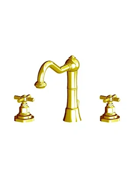 Смеситель GATTONI для раковины, ручки Paris, с донным клапаном, золото 24к TR096/18DO