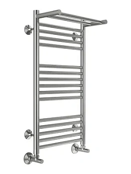 Полотенцесушитель TERMINUS П16 (ШВ:432x800) водяной, нерж.сталь, с полкой