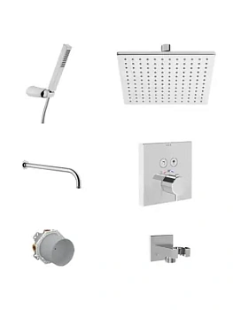 Душевая система Vitra A49309EXP встраиваемый термостат, верхний/ручной душ, хром
