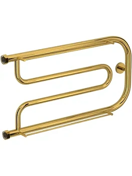 СУНЕРЖА Гусли + 2 полки Полотенцесушитель 320х650 золото, нак. гайка 1"