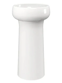 Раковина Azzurra (405х405х850) напольная, слив в пол, б/отв. под смес., белая LALF04040S00BI