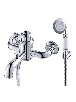 Смеситель Zeegres 73002301 для ванны/душа, однозахватный, с ручным душем, излив 226мм