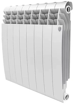 Радиатор биметаллический, 8 секций ROYAL THERMO ВШГ:574х640х87 1368 Вт Bianco Traffico