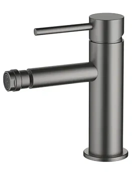 Смеситель для биде Aquatek AQ1318BGM однозахватный, низкий излив 108мм, цвет: сталь оружейная