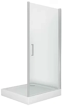 Дверь душевая GOOD DOOR BAS DR-80-C-CH (80х185) распашн. дв., профиль хром/стекло прозрачное