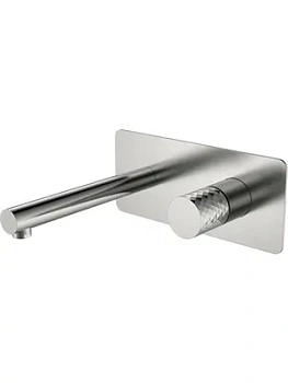 Смеситель Boheme 125-NB для раковины, встраиваемый, однозахватный, ручка:diamond, никель браш