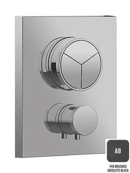 Смеситель для душа Almar термостат, встраиваемый на 3 потребителя, цвет черный брашированный E176683.AB