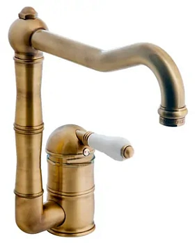 Смеситель Nicolazzi для кухни однорычажный, поворотный излив, бронза 3407BZ76