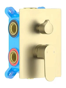 Смеситель для ванны/душа Aquatek AQ1247BG встраиваемый, 3 режима, однозахватный, золото шлиф