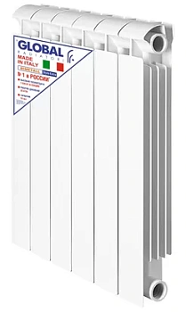 Радиатор биметаллический GLOBAL EXTRA 500 ВШГ:565х80х80 171 Ватт