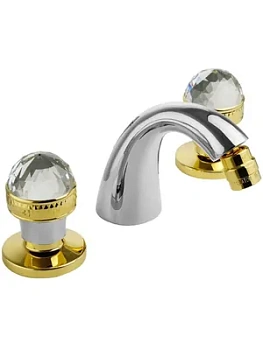 Смеситель для биде Migliore SWAROVSKI на 3 отверстия, хром/золото ML.-625F.CRDO