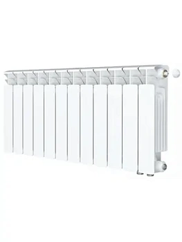 Радиатор биметаллический Rifar Ventil BVR 350 нижнее правое подключ., 12 секций, 1668 Вт, белый