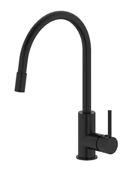 Смеситель IDDIS для кухни K36BLJ0i05 высокий излив, верх.шланг из силикона, матов.черный