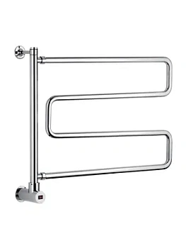 Полотенцесушитель электрический Margaroli Vento 500/SP (640,5х622) поворотный, хром 500SPCR