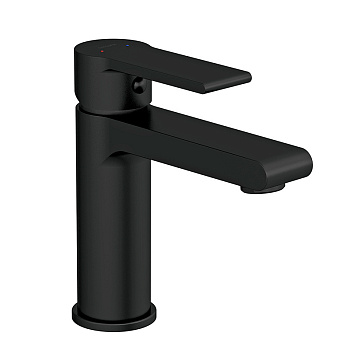 Смеситель для раковины Cersanit BLACK 63107 донный клапан клик-клак, черный
