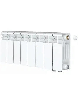 Радиатор биметаллический Rifar Ventil BVR 200 нижнее правое подключение, 8 секции, 800 Вт