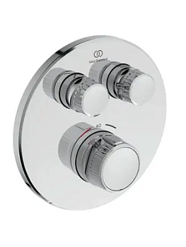 Ideal Standard Смеситель для душа A7296AA встраиваемый, термостат, внешняя часть, хром