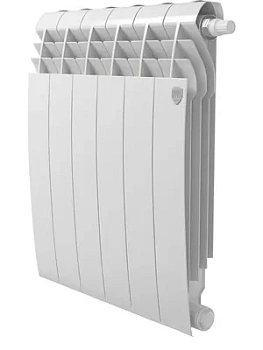 Радиатор биметаллический, 6 секций ROYAL THERMO 500 Noir Bianco Traffico, VR80 нижнее подкл., НС-1506305