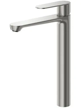 Смеситель для раковины CEZARES -LC-IN-W0 однозахватный, высокий излив, нерж. сталь, сатин