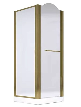 Душевой уголок Migliore (900х900х1950) стекло матовое, бронза 22671