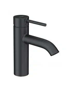 Смеситель KLUDI для умывальника, излив 100мм, донный клапан PUSH-OPEN, черный матовый 382883976