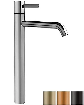 Смеситель для раковины Fantini высокий однозахватный, вылет 18,4см, покрытие PVD A706WF