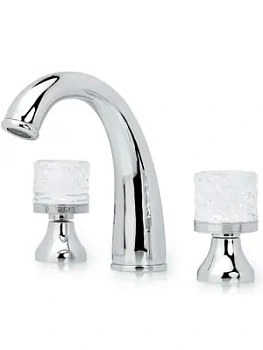 Смеситель Boheme 277-CRST для раковины, на 3 отверстия, двухзахватный, хром