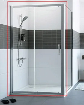 Душевая дверь HUPPE 2 1371х2000 профиль серебро мат./стекло прозрачное C20480.087.321