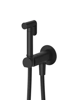 Гигиенический душ со смесителем CEZARES -DIF-NOP встраиваемый, черный матовый