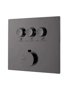 Смеситель для душа Vincea 200х180 встраиваемый,термостат.,трехфункционал.,вороненая сталь VSCV-431GM